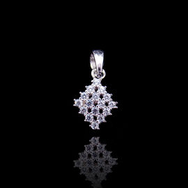 Rhombic Geometry Poke Shape 925 Silver Jewelry With AAA Cubic Zirconia